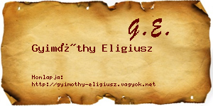 Gyimóthy Eligiusz névjegykártya
